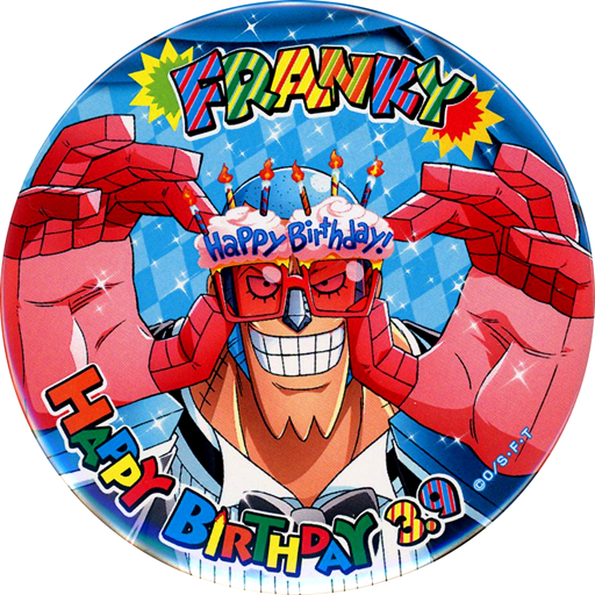 Franky 2017 One Piece Birthday Button Mugiwara Store Limited [USED]