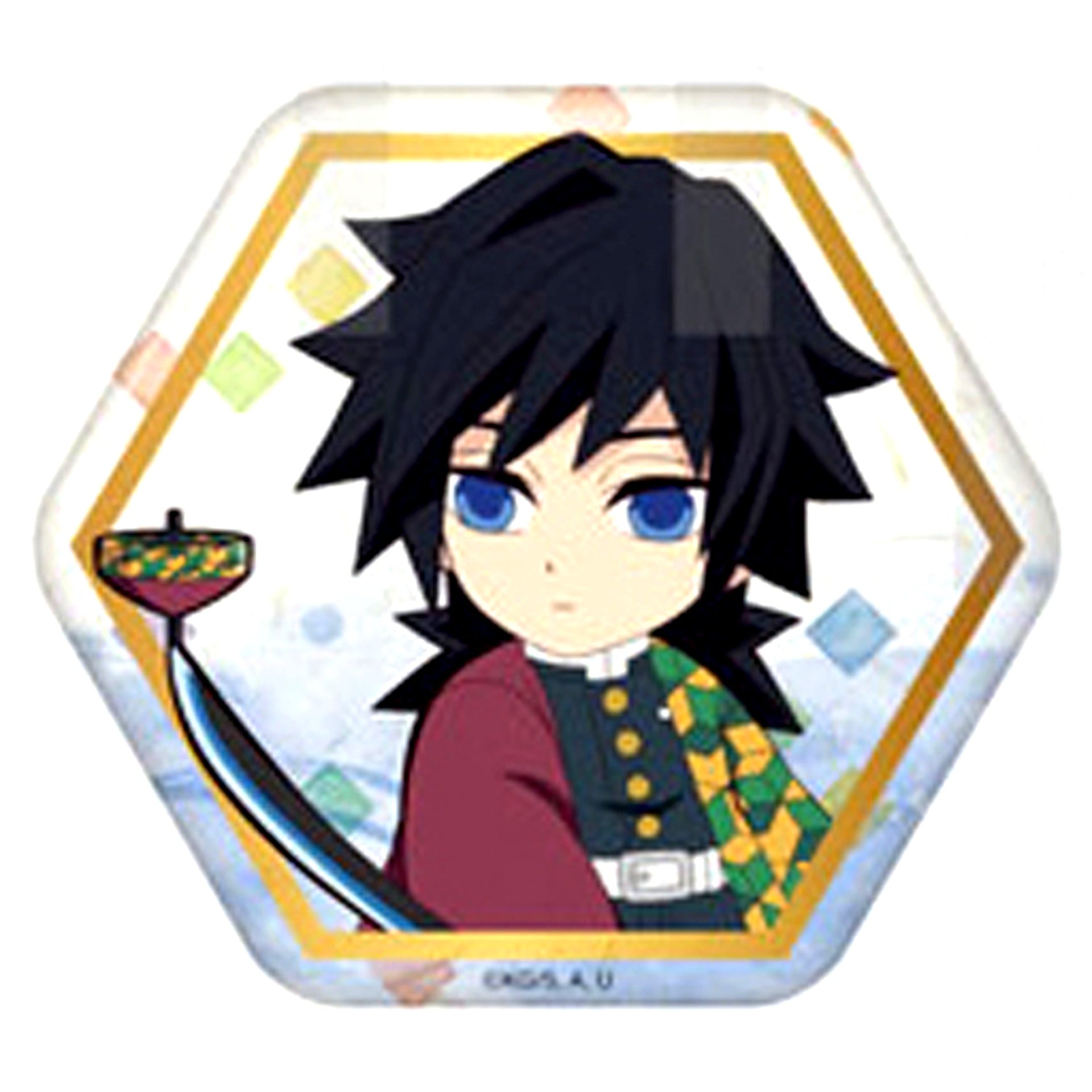 Giyu Tomioka Demon Slayer: Kimetsu no Yaiba Trading Glossy Button [USED]