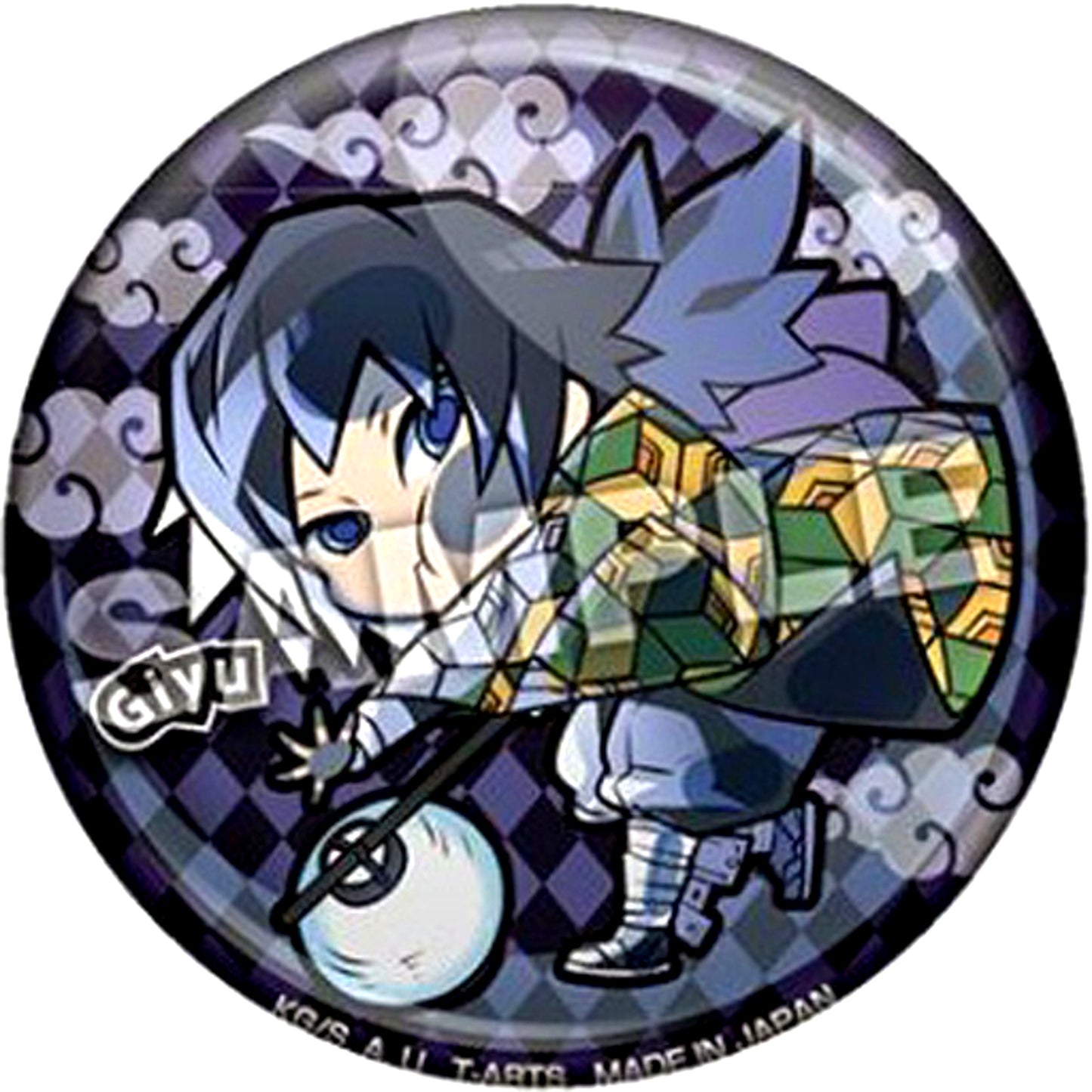 Giyu Tomioka Pita! Deforme Demon Slayer: Kimetsu no Yaiba Night Patrol Button [USED]