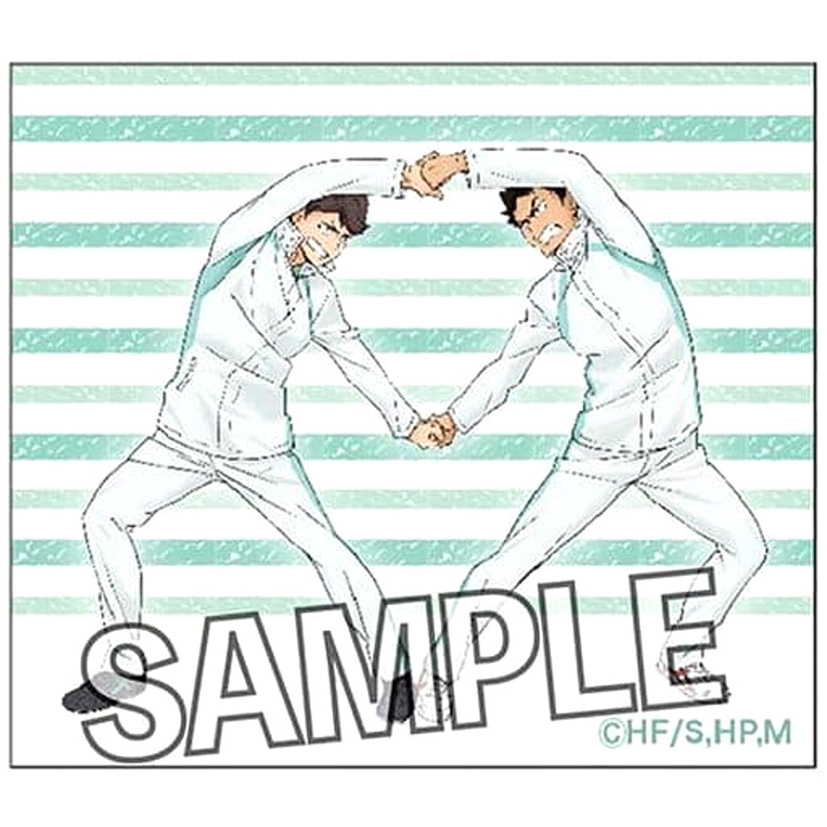 Haikyu!! Toru Oikawa Hajime Iwaizumi Picture Frame Badge Warming Up!!Ver. Buttons [USED]