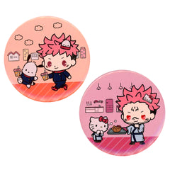 Jujutsu Kaisen X Sanrio Characters Yuji Itadori & Others Can Badge Set Buttons [USED]