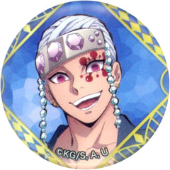 Demon Slayer: Kimetsu no Yaiba Tengen Uzui Bikkurapon Can Badge Muten Kura Sushi Limited Buttons [USED]