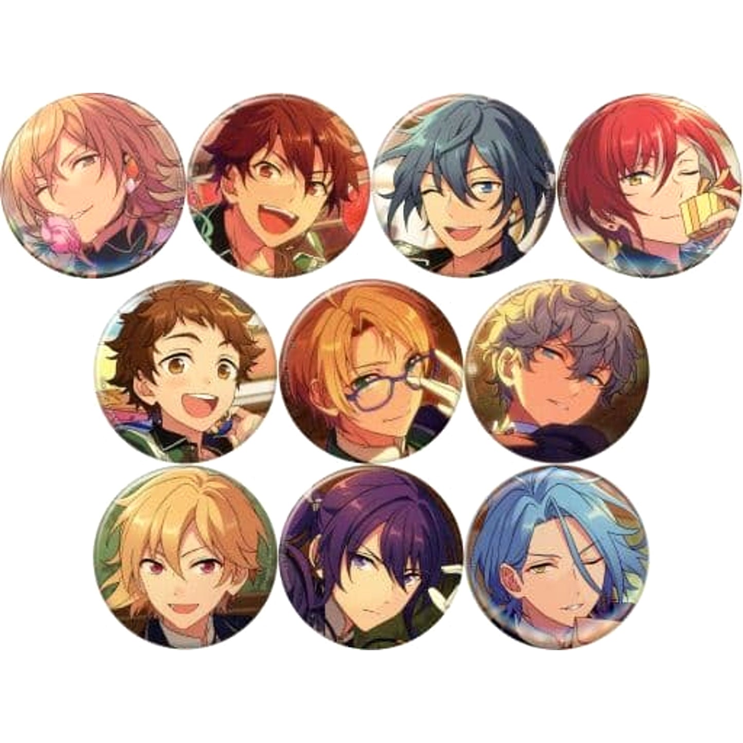 Chiaki Morisawa & Others Ensemble Stars!! All 10 Types Set Shuffle Button Atoz & Xxveil Idol Side [USED]