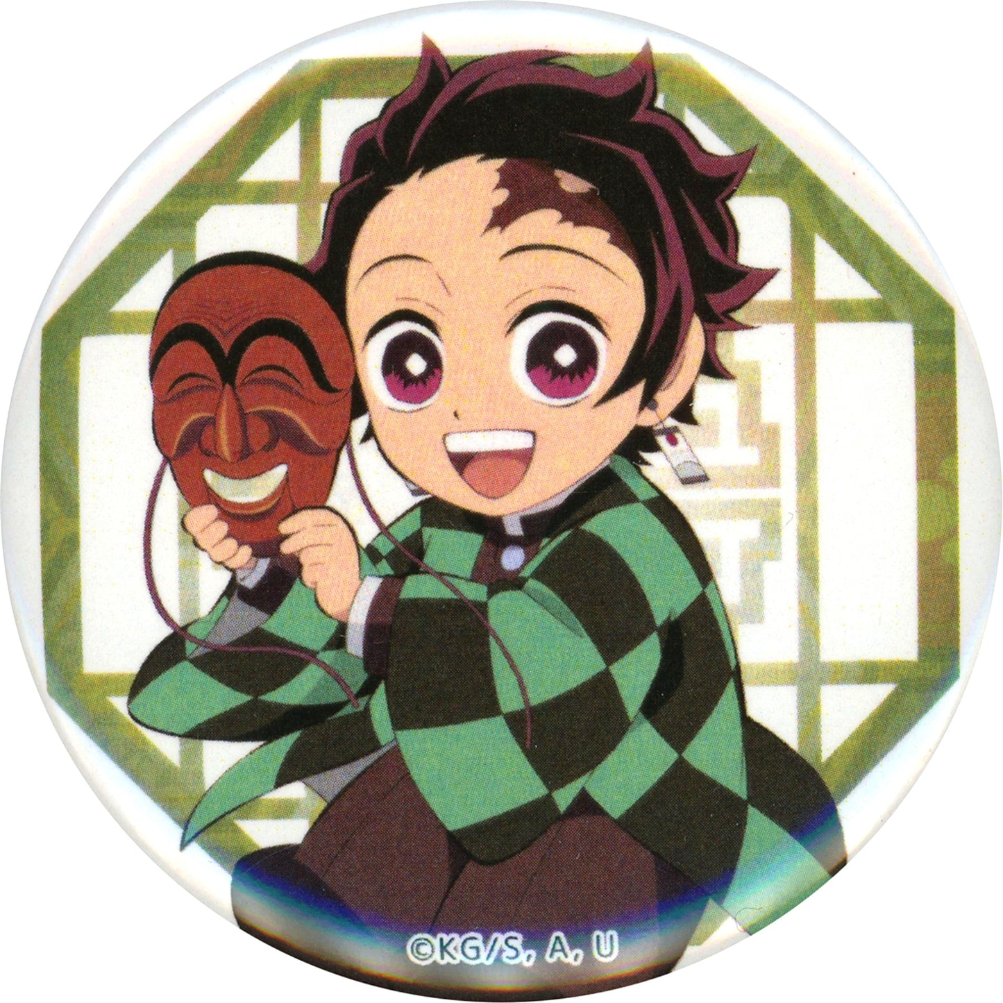 Tanjiro Kamado Demon Slayer x ufotable cafe Korea 3rd Anniv 58mm Button Korea Hongdae Store Ltd [USED]