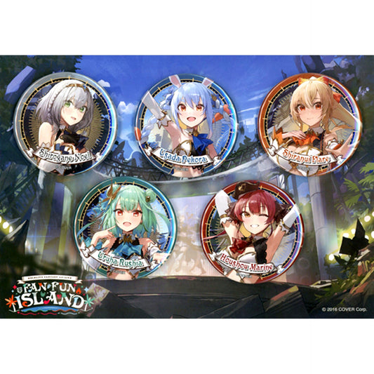 Group Button Set of 5 Virtual YouTuber Hololive HOLOLIVE FANTASY 1st LIVE FAN FUN ISLAND [USED]