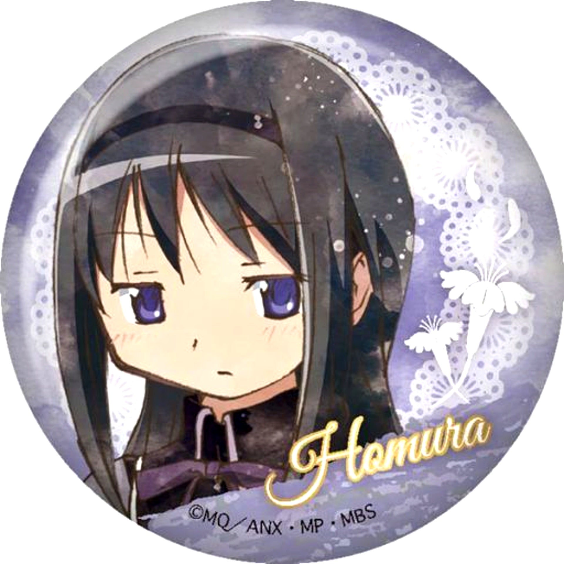 Homura Akemi Puella Magi Madoka Magica Wet Color Series Button [USED]