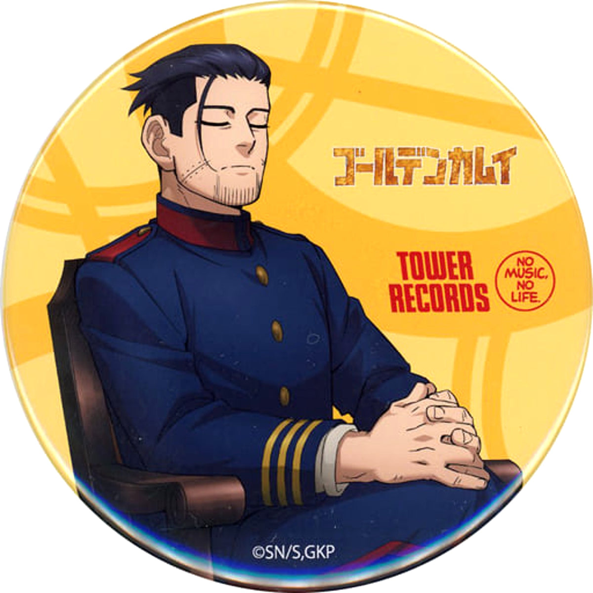 Golden Kamuy Hyakunosuke Ogata Big Can Badge Tower Records Limited Buttons [USED]