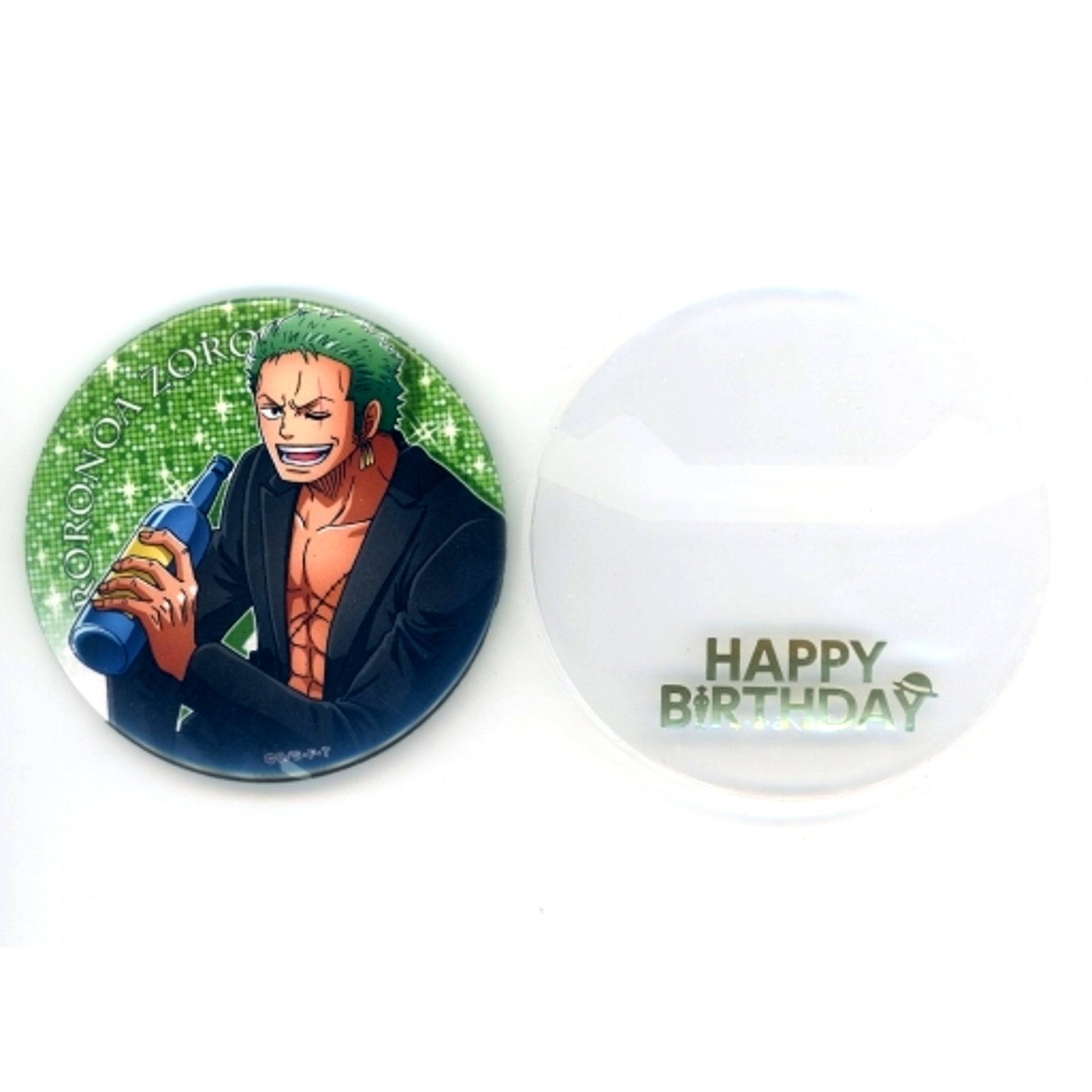 Roronoa Zoro Birthday Button & Button Cover One Piece Mugiwara Store Limited [USED]