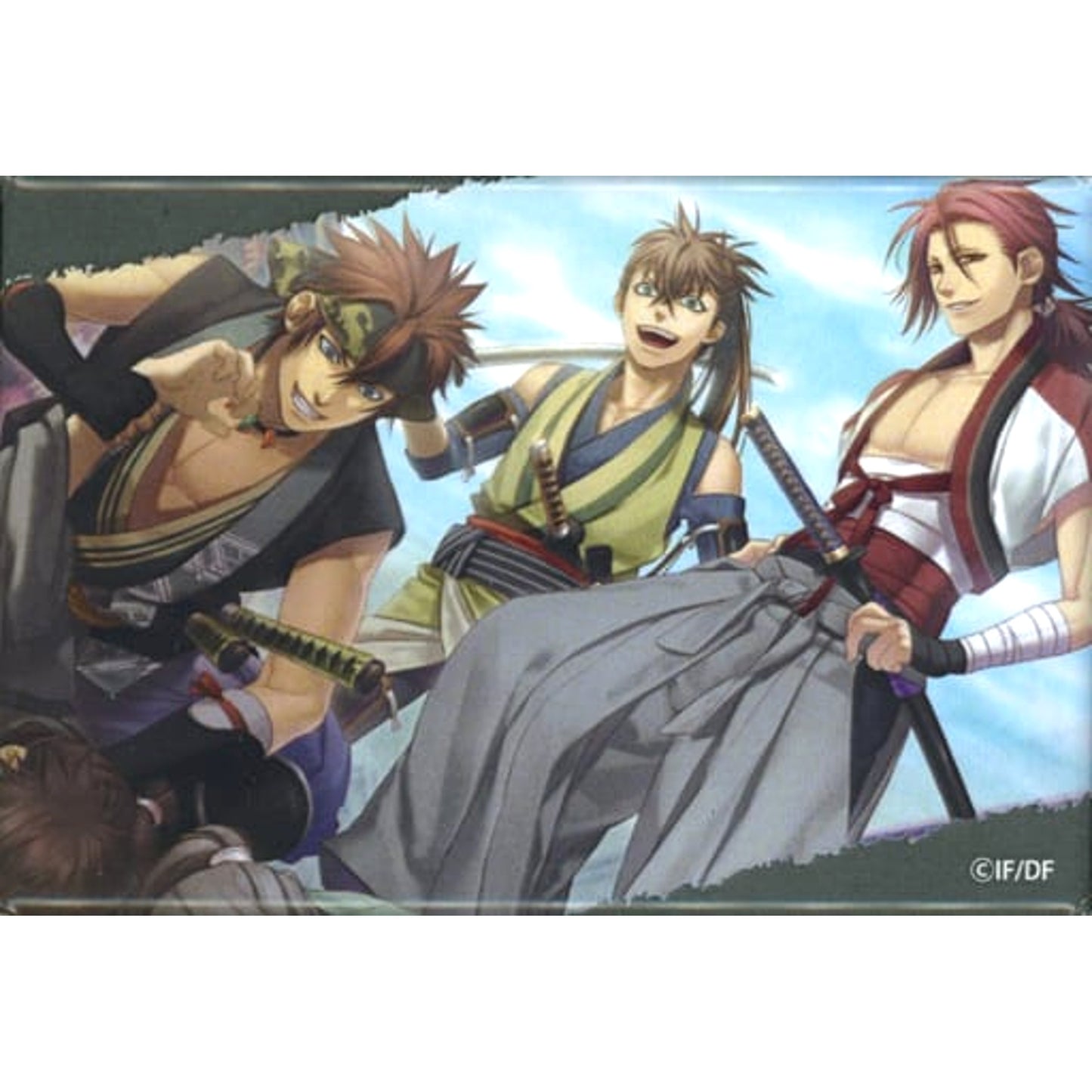 Heisuke Todo Sanosuke Harada Shinpachi Nagakura Hakuouki Shinkai: Reimeiroku Square Button The Character Shop Limited [USED]