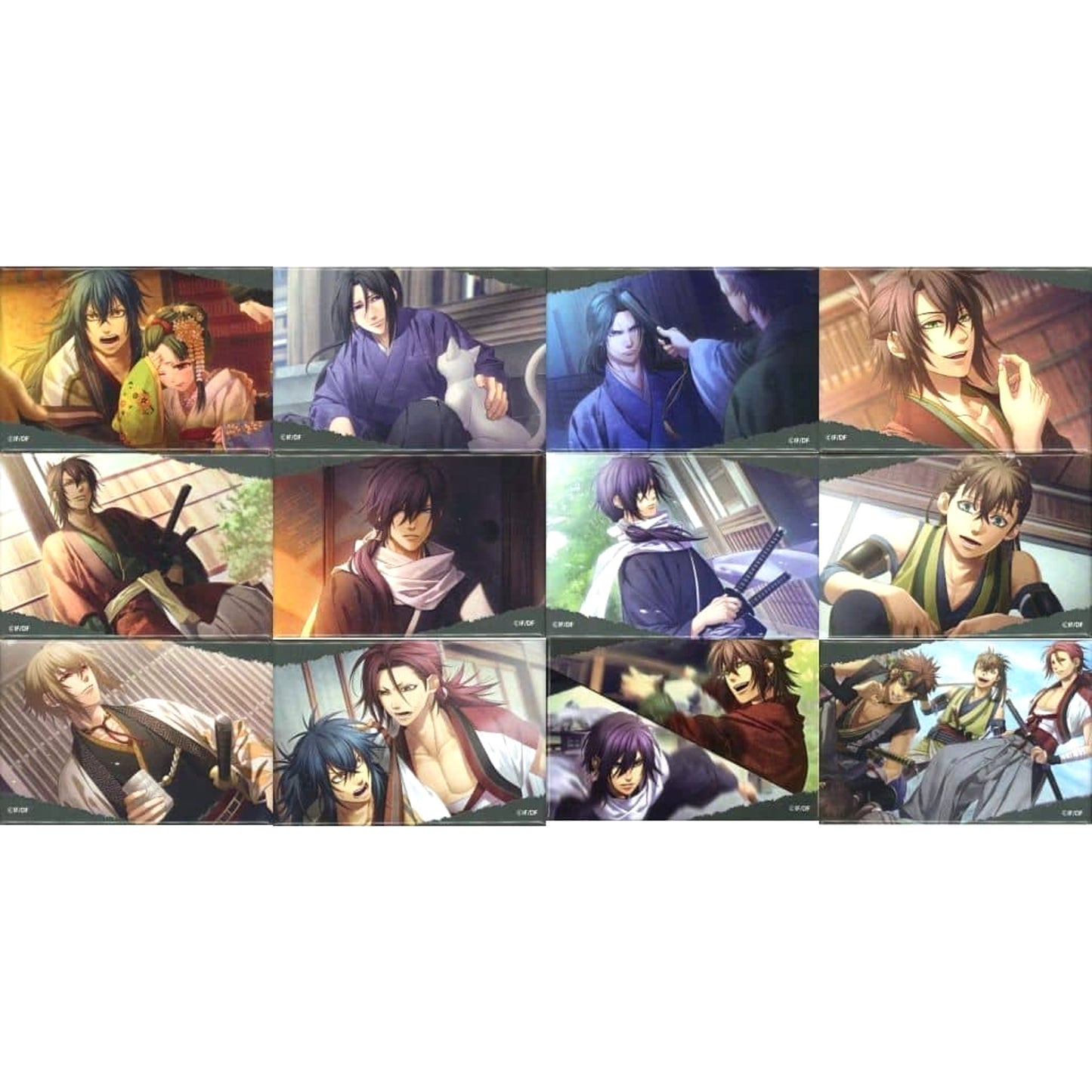 Hakuouki Shinkai: Reimeiroku Toshizo Hijikata & Others Square Can Badge The Character Shop Limited All 12 Types Set Buttons [USED]