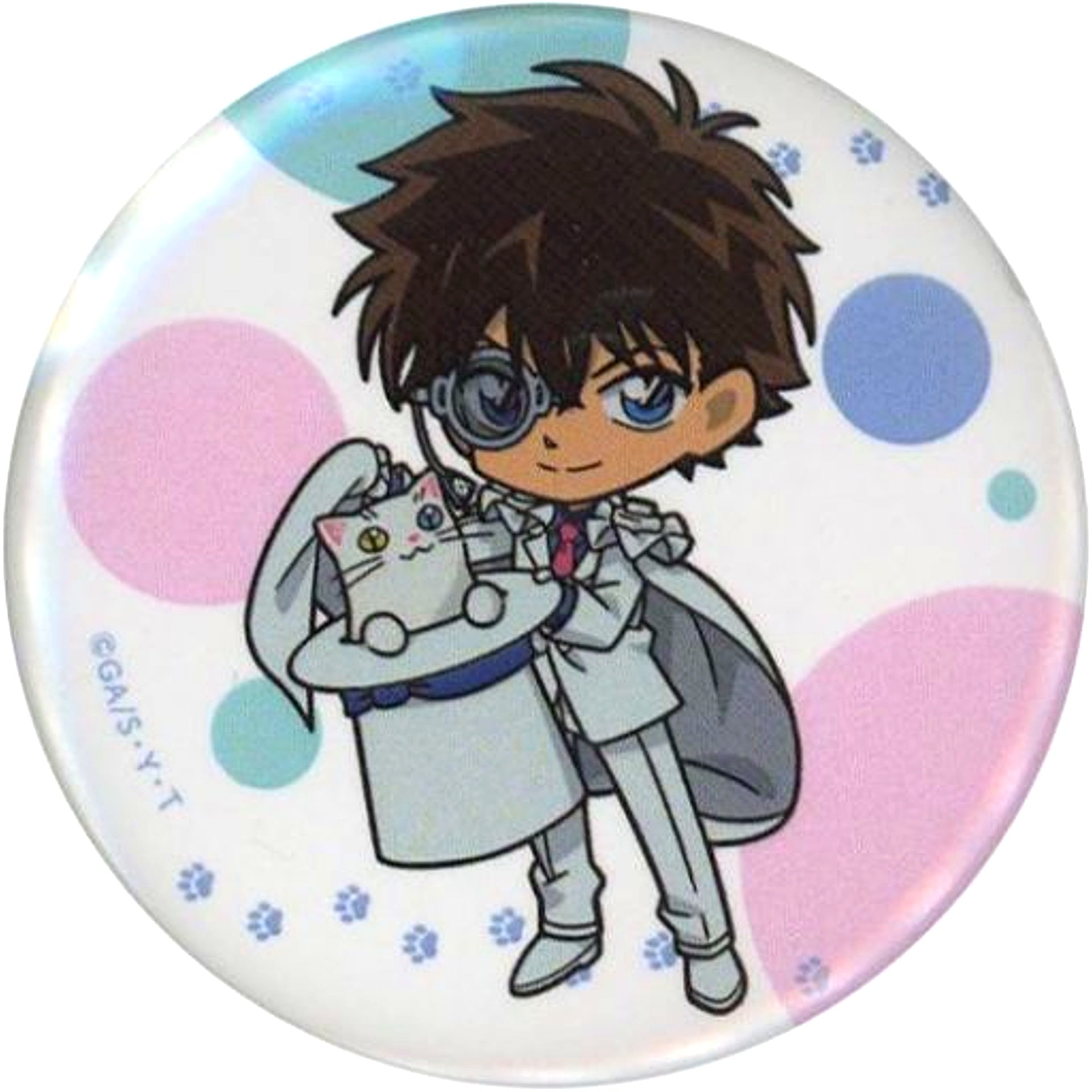 Kaito Kid Detective Conan Button Deformed Cat Ver. [USED]