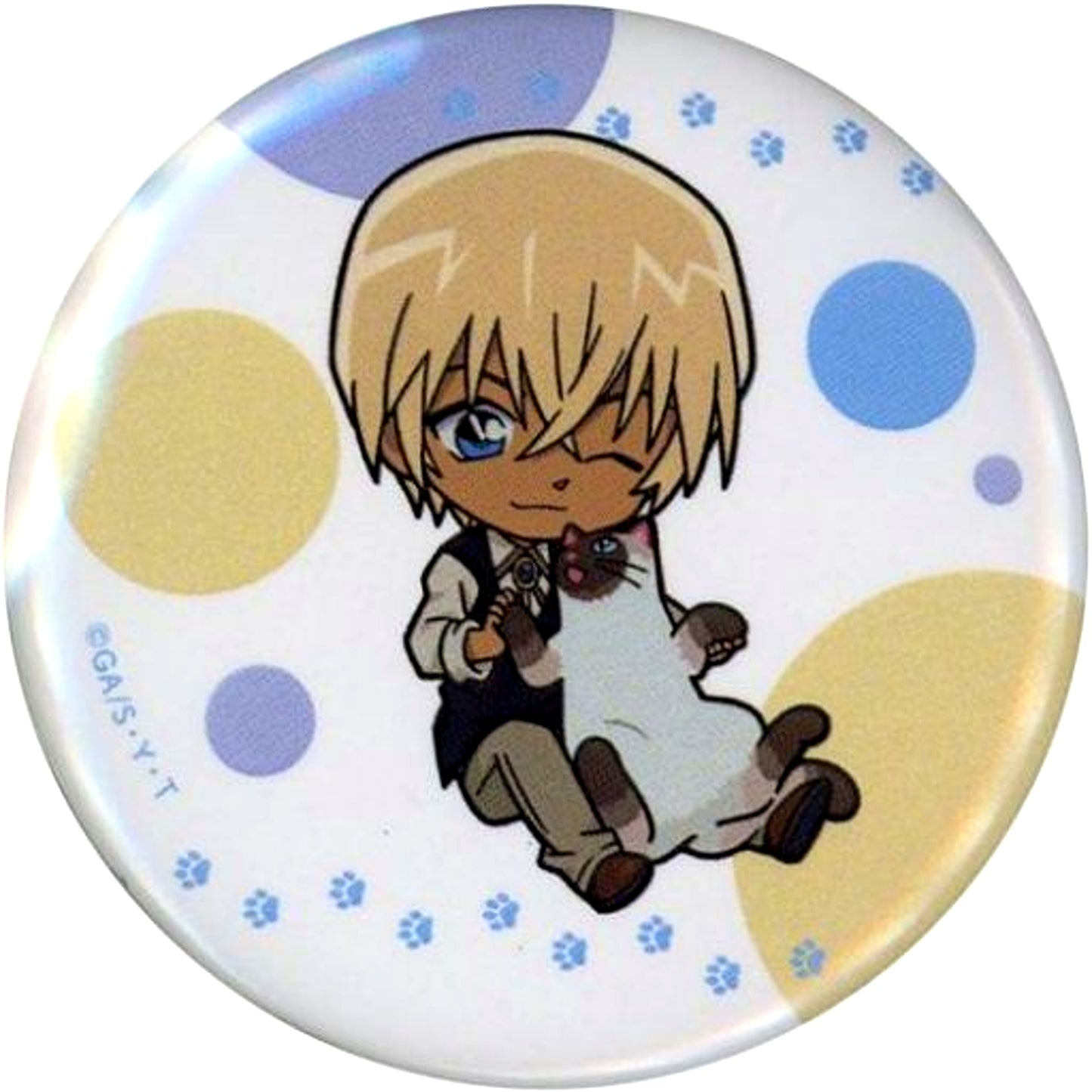 Toru Amuro Detective Conan Button Deformed Cat Ver. [USED]