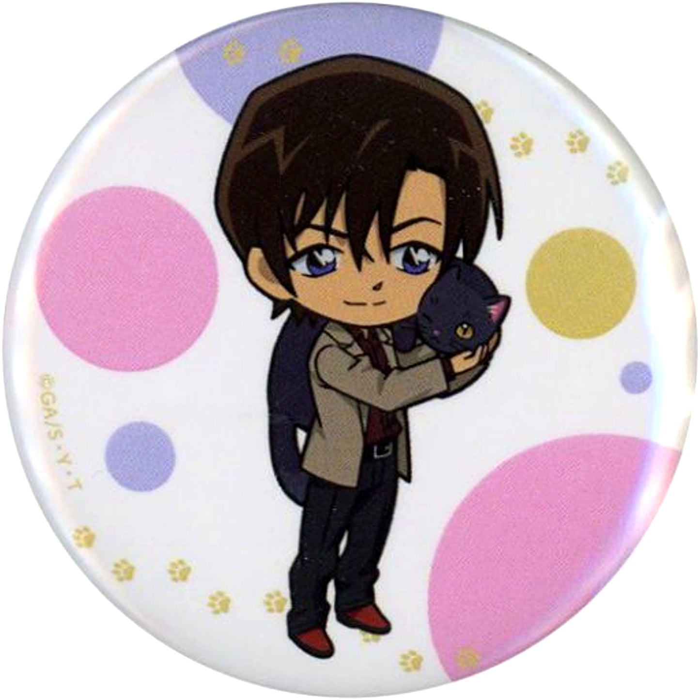 Kenji Hagiwara Detective Conan Button Deformed Cat Ver. [USED]
