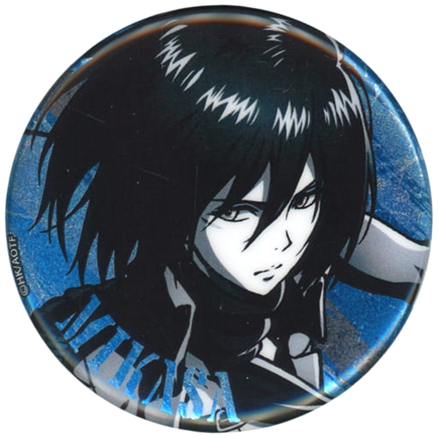 Attack on Titan Mikasa Ackerman Holo Eye Can Badge Buttons [USED]