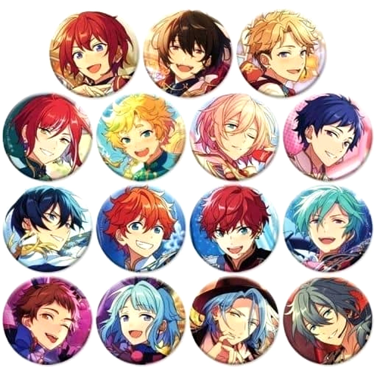 Ensemble Stars!! Tsukasa Suo & Others Evecolle Can Badge 2021 Spring Idol Side All 15 Types Set Buttons [USED]