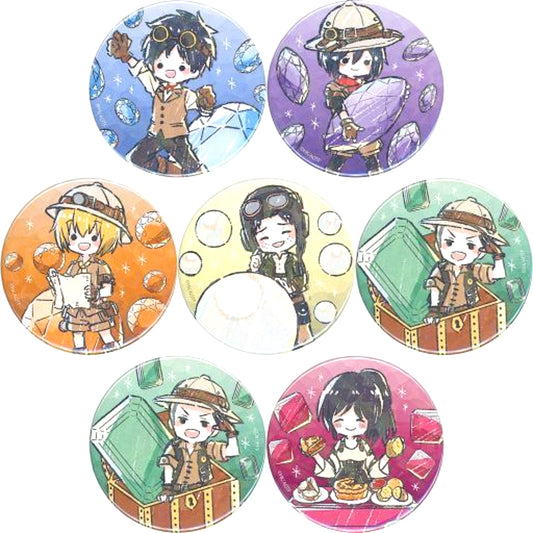 Set of 7 Attack on Titan Hologram Badge - 65mm 03. Birthstone Ver. GraffArt Design [USED]