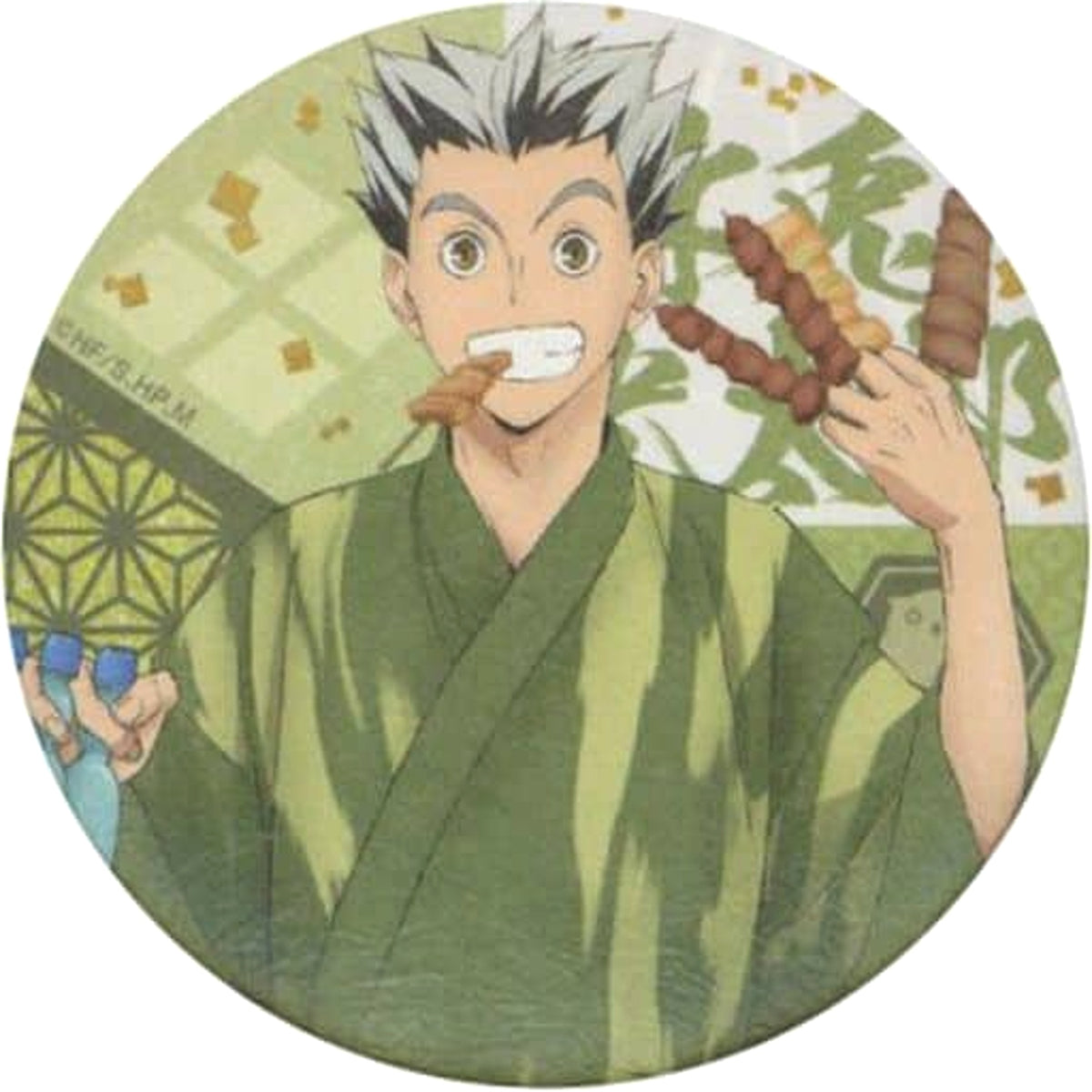 Haikyu!! Kotaro Bokuto Trading Japanese Paper Style Can Badge Ennichi Pop-Up Shop 2021 Limited Buttons [USED]