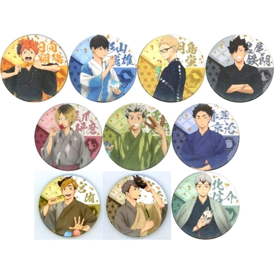Set of 10 Haikyu!! Trading Washi Style Button Ennichi POP UP SHOP 2021 [USED]