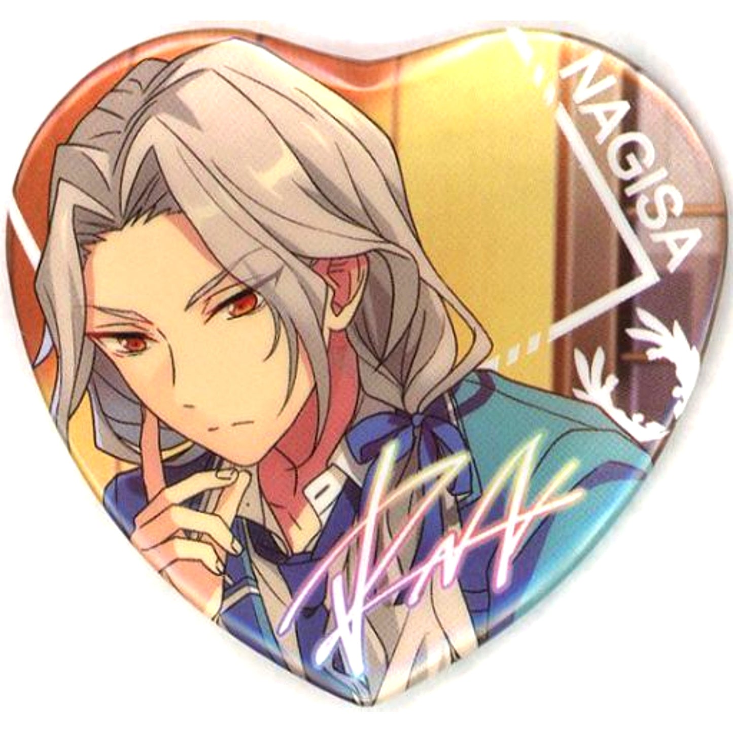 Nagisa Ran - Wonder Board / Pre-blooming Ensemble Stars! Desire Hologram Heart Badge Eden China Limited [USED]