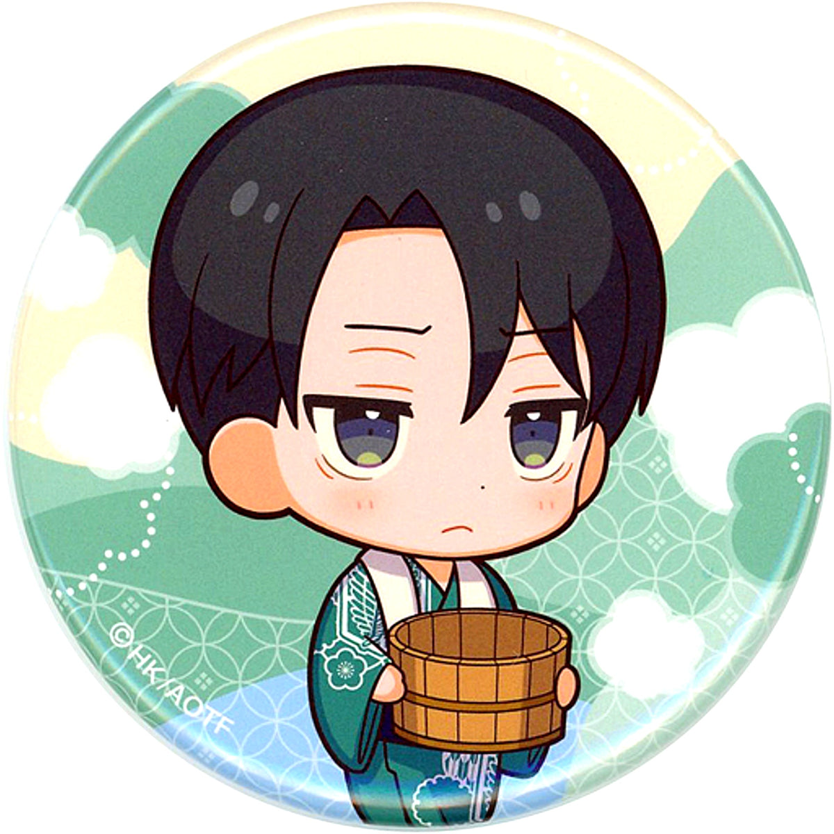 Levi Deformed Attack on Titan Gokurakuyu RAKU SPA The SENTO Season 2 Button [USED]