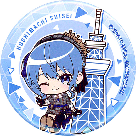 Hoshimachi Suisei Mini Chara Ver. Virtual YouTuber Hololive Tokyo Skytree Town Trading Button [USED]