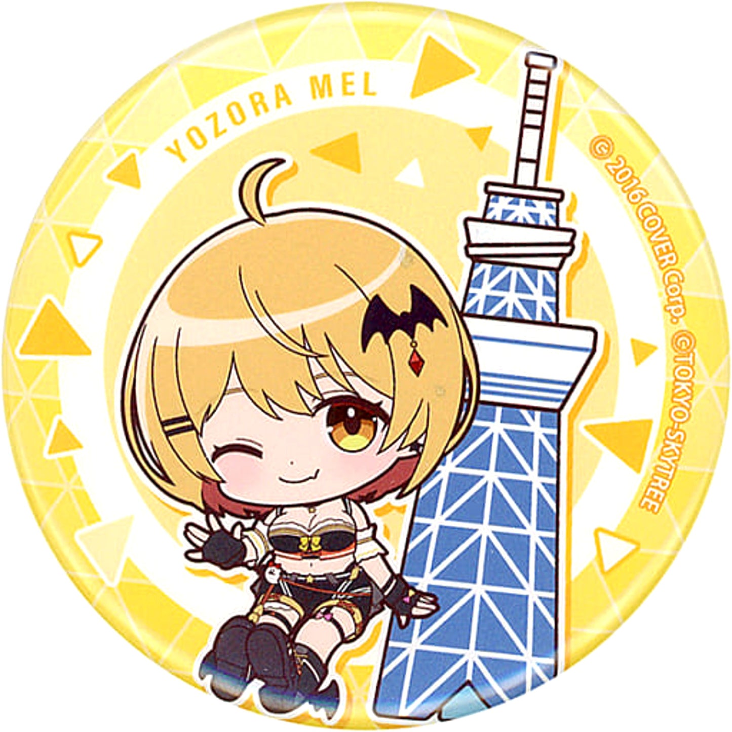 VTuber Hololive Yozora Mel Trading Can Badge Mini Character Ver. Tokyo Skytree Town Limited Buttons [USED]