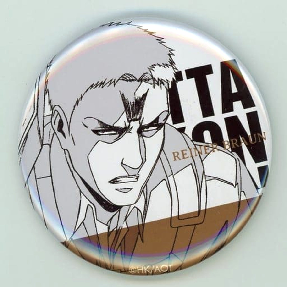 Attack on Titan Season 3 Reiner Braun WIT STUDIO Can Badge Collection C Buttons [USED]