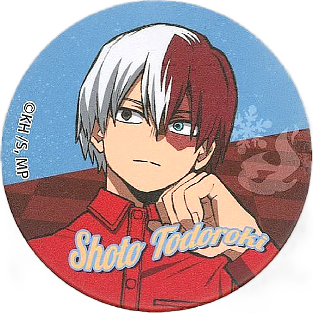 My Hero Academia Shoto Todoroki Trading Mat Can Badge JF2022 Ver. Buttons [USED]