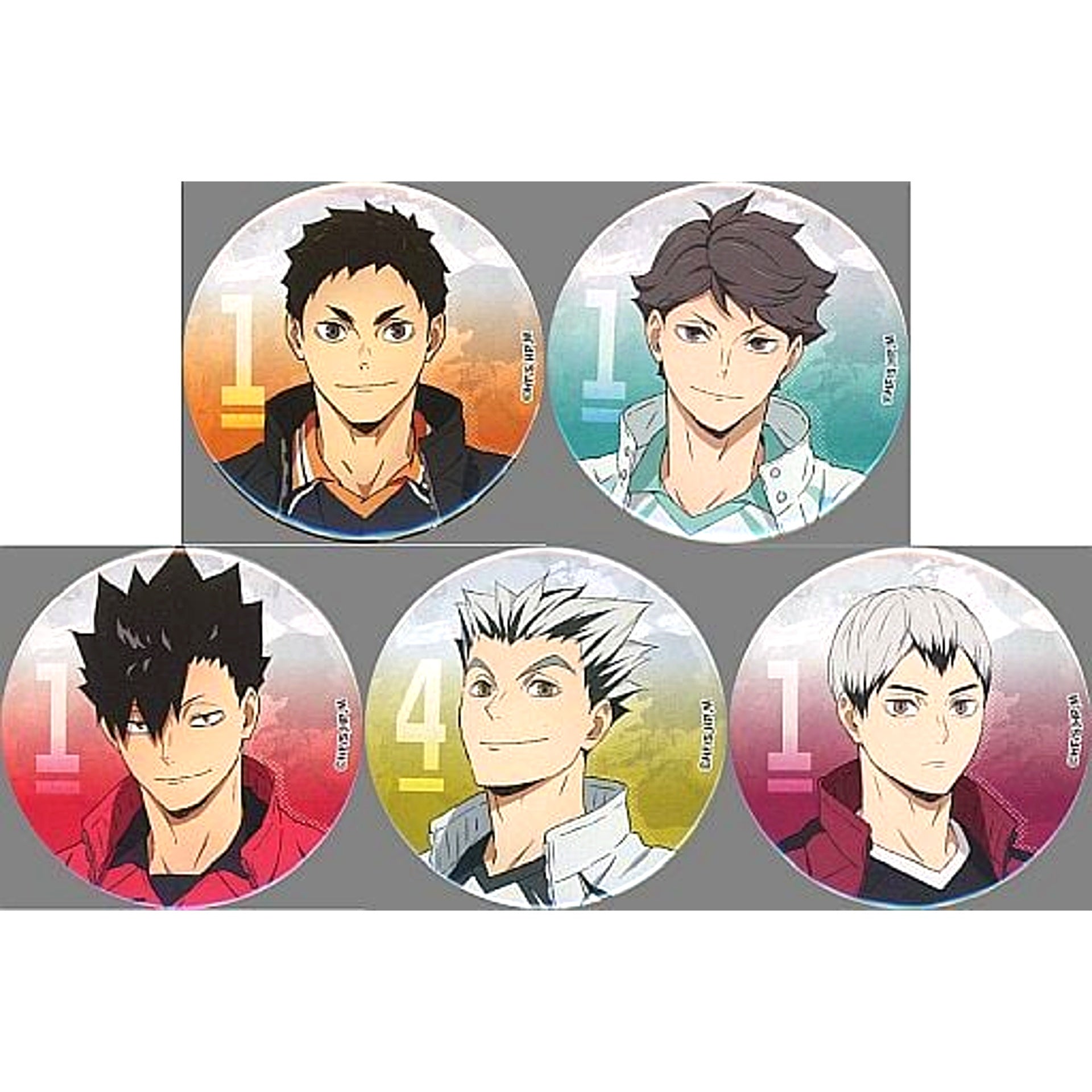 Set of 5 Haikyu!! Trading Button JF2022 Ver. [USED]