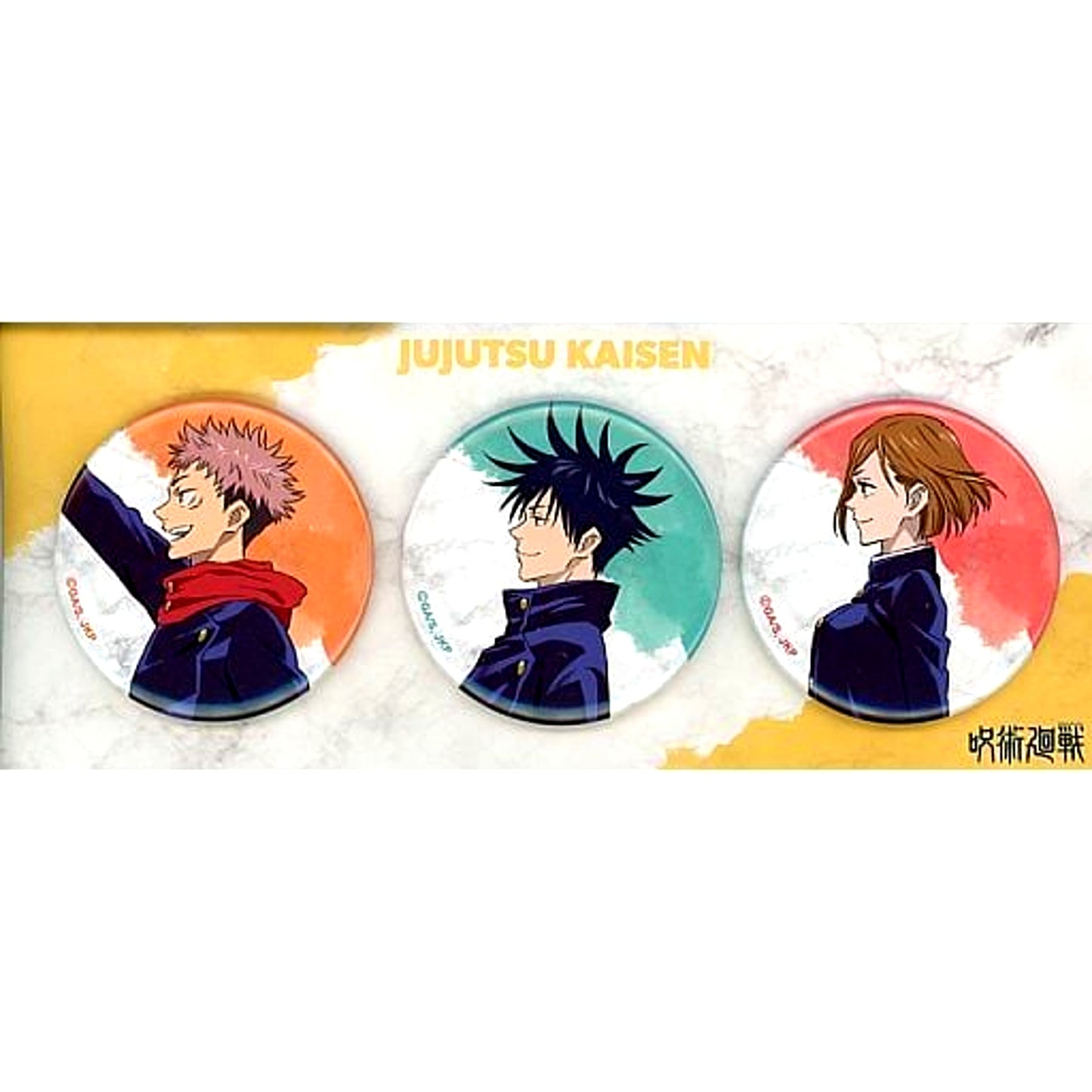 Set of 3 Yuji Itadori & Megumi Fushiguro & Nobara Kugisaki Jujutsu Kaisen Button JF2022 Ver. [USED]