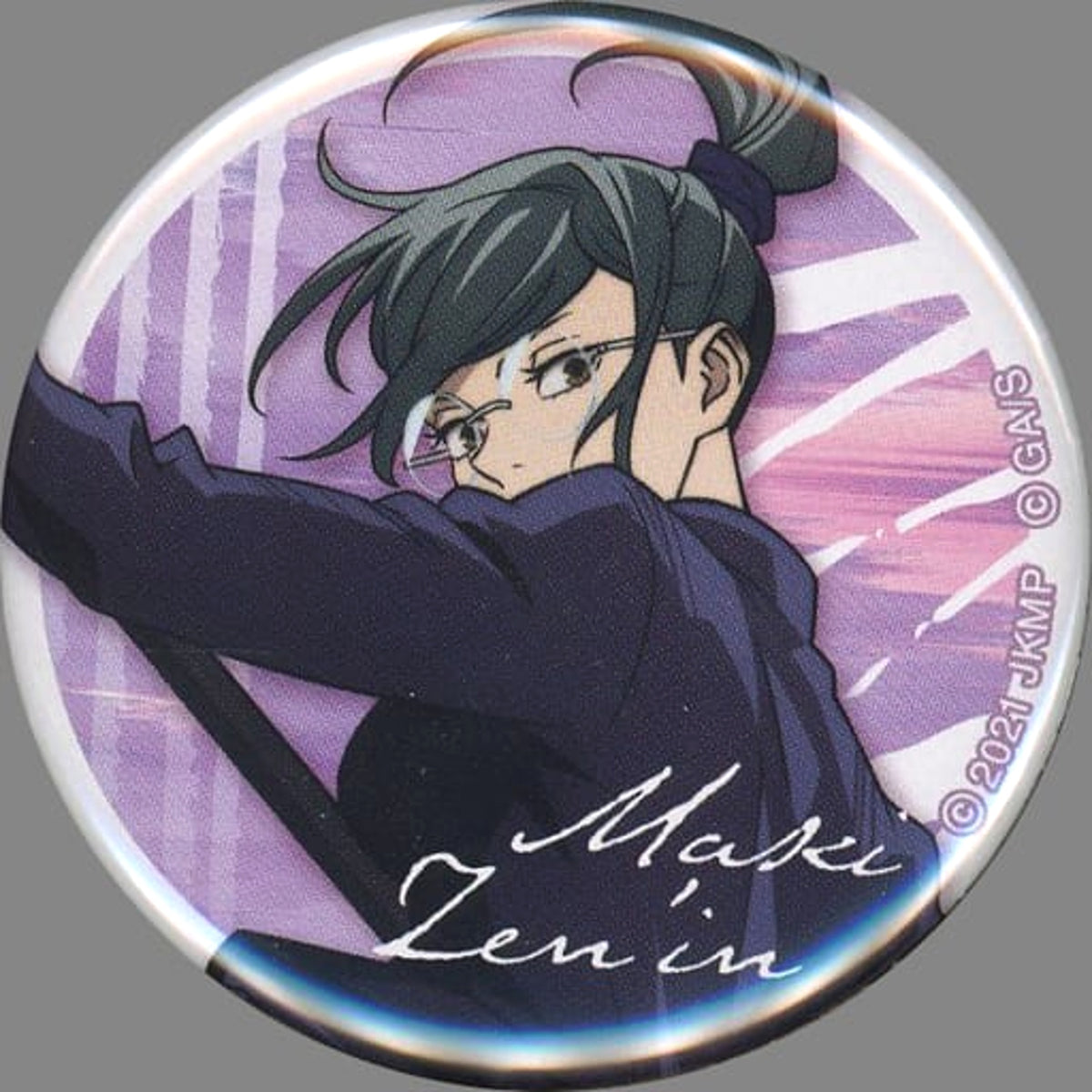 Jujutsu Kaisen 0 Maki Zenin Can Badge Natural Proportions LAWSON Limited Buttons [USED]