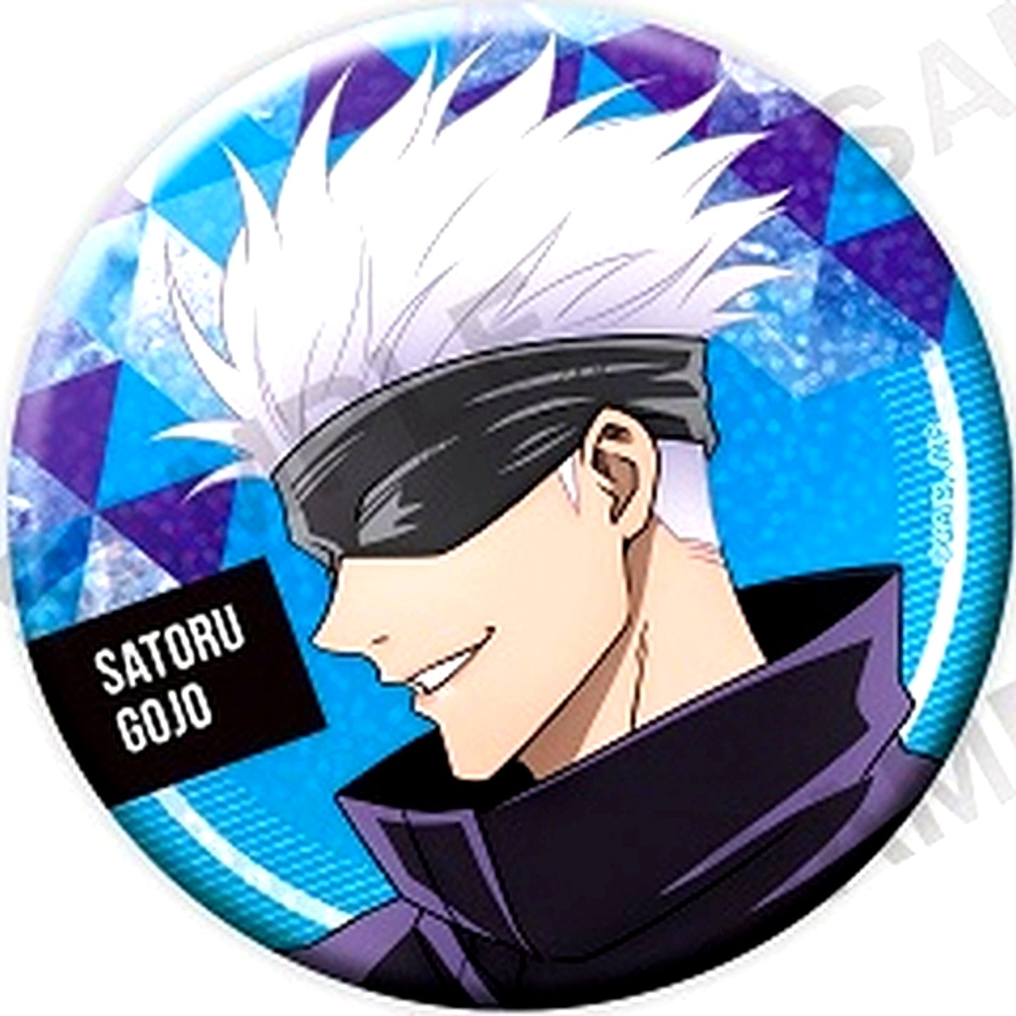 Satoru Gojo Side View Jujutsu Kaisen Big Random Kira Kira Button [USED]