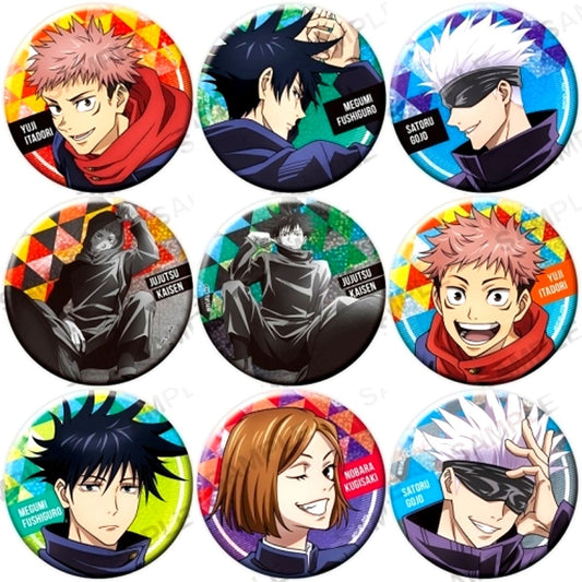 Set of 9 Jujutsu Kaisen Big Random Glitter Button [USED]