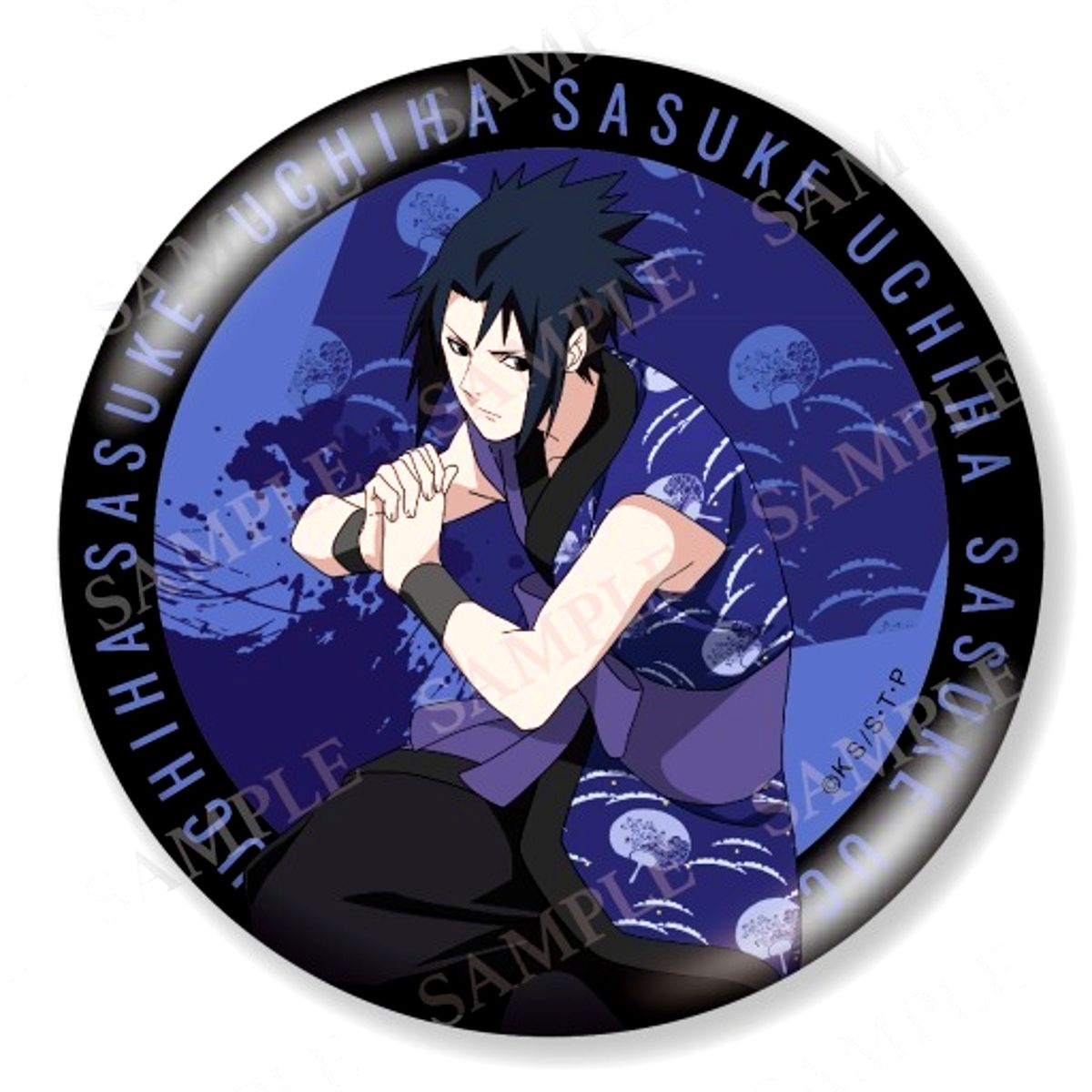Sasuke Uchiha Naruto Shippuden Big Sparkle Button Collection Seal ver. [USED]