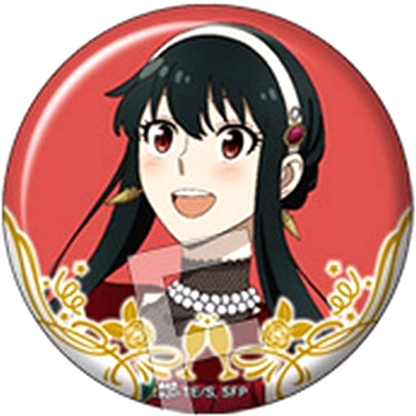 Yor Forger Background Red SPY x FAMILY Random Button [USED]