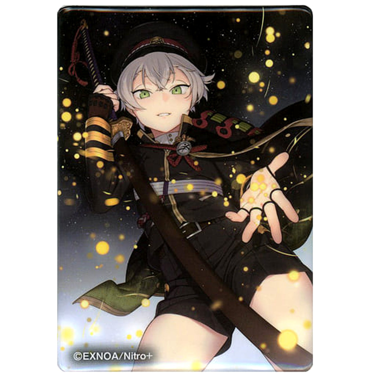 Touken Ranbu ONLINE Hotarumaru Newly Drawn Illustration Square Can Badge Collection 4 Expedition to the Present World Miyako Musubi Akari Musubi Exhibition Limited Buttons [USED]