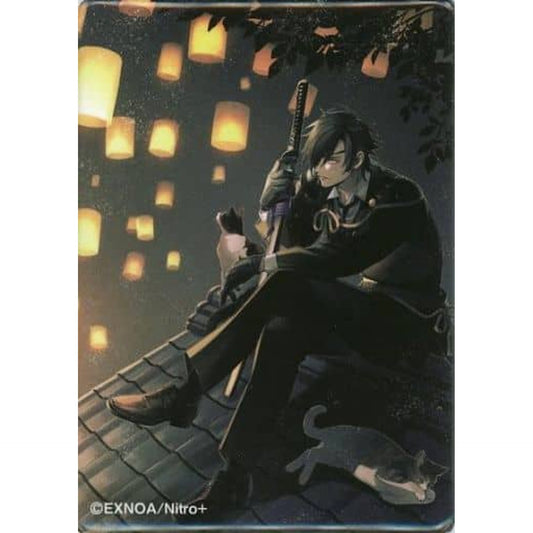Shokudaikiri Mitsutada Touken Ranbu ONLINE Newly Drawn Illustration Square Button Collection 7 Expedition to the Present World Miyako Musubi Akari Musubi Exhibition Limited [USED]