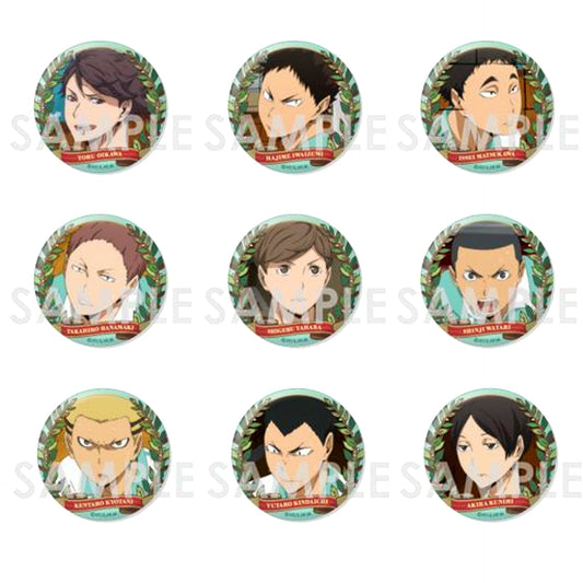 Set of 9 Haikyu!! Trading Button Aoba Johsai Selection [USED]