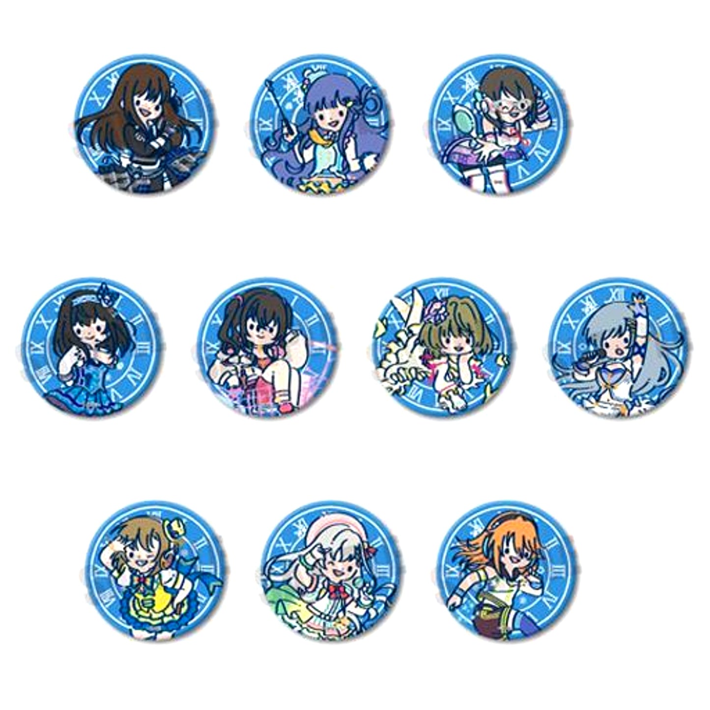 Set of 10 The Idolmaster Cinderella Girls Cool Leather Badge [USED]