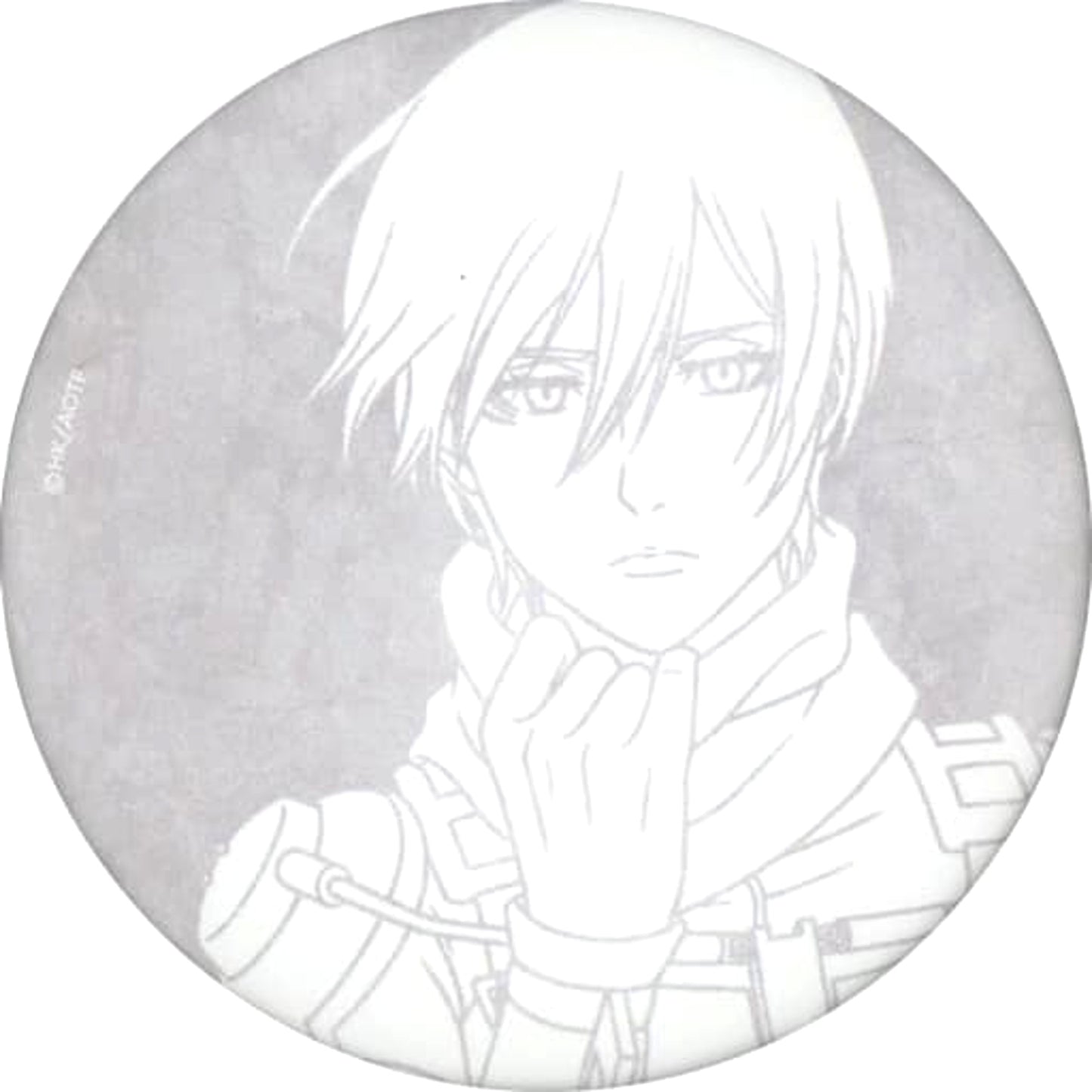 Attack on Titan The Final Season Mikasa Ackerman Velvet Can Badge Mappa Tsutaya Attack on Titan The Final Season Original Art Book Release Commemoration Pop Up Shop Vol.1 Limited Buttons [USED]