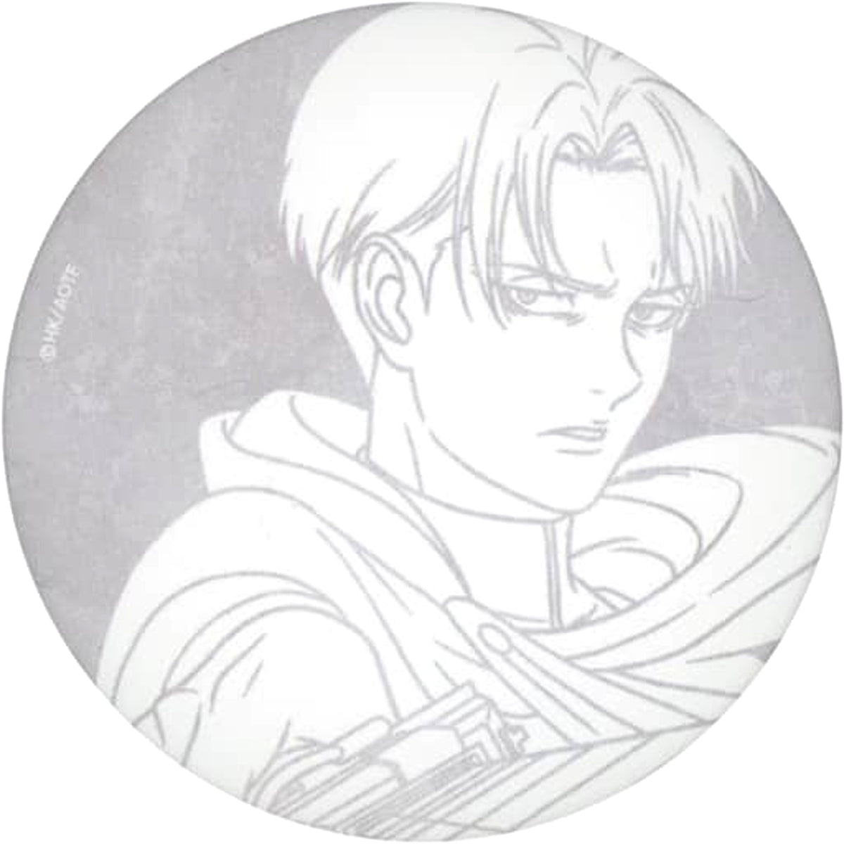 Attack on Titan The Final Season Levi Ackerman Velvet Can Badge Mappa X Tsutaya Original Key Frame Art Book Release Commemorative POP UP SHOP Vol.1 Limited Buttons [USED]