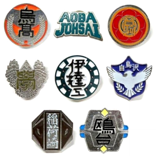 Haikyu!! To The Top Karasuno High School & Others High School Motif Lapel Pin All 8 Types Set Buttons [USED]