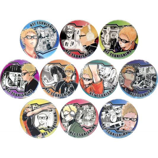 Haikyu!! Kei Tsukishima Heroes Collection Can Badge All 10 Types Set Buttons [USED]