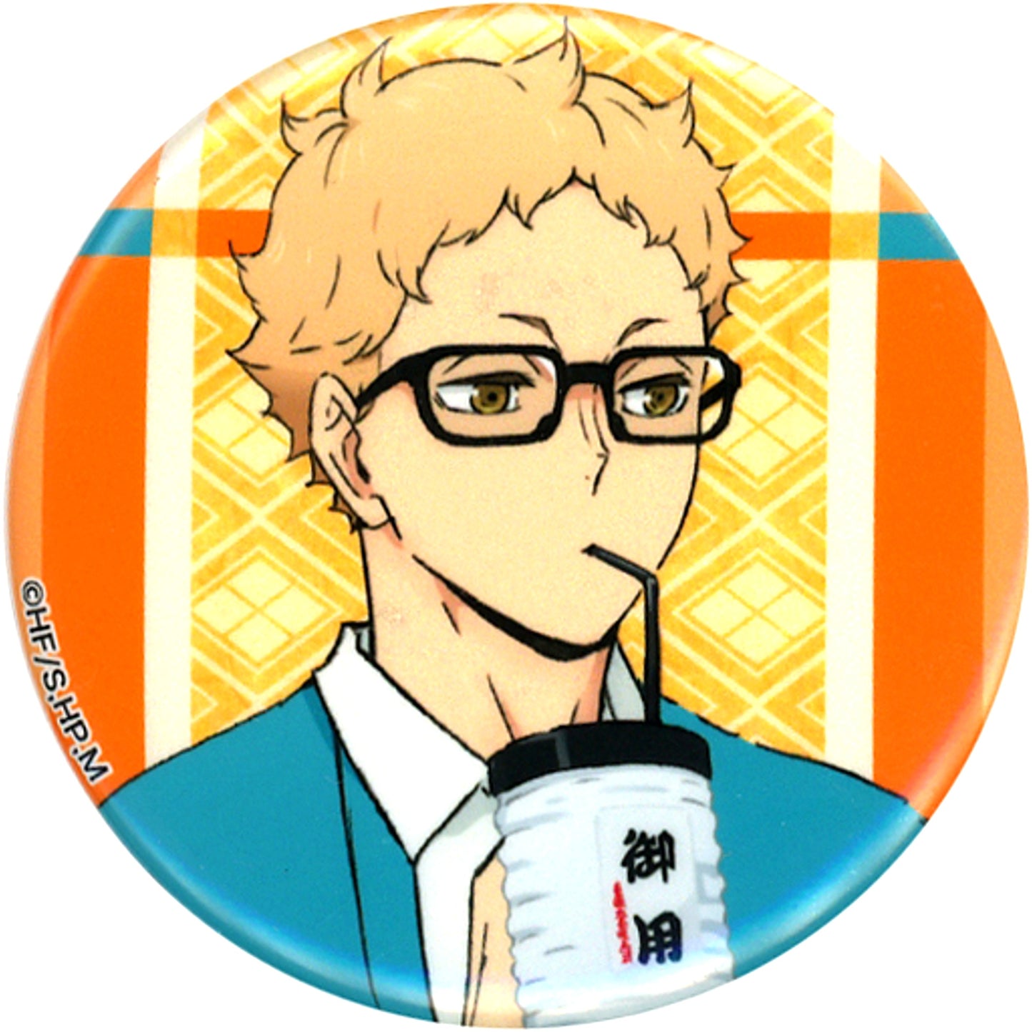 Kei Tsukishima Haikyu!! TO THE TOP Normal Trading Button Eigamura Ver. Toei Kyoto Studio Park x Randen [USED]