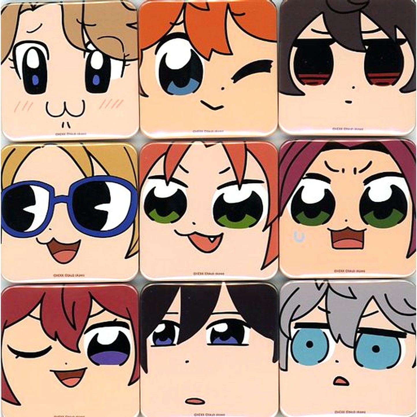 Set of 9 Ensemble Stars! x Bkub Okawa Ensemble Bukubu Stars! Face Badge A [USED]