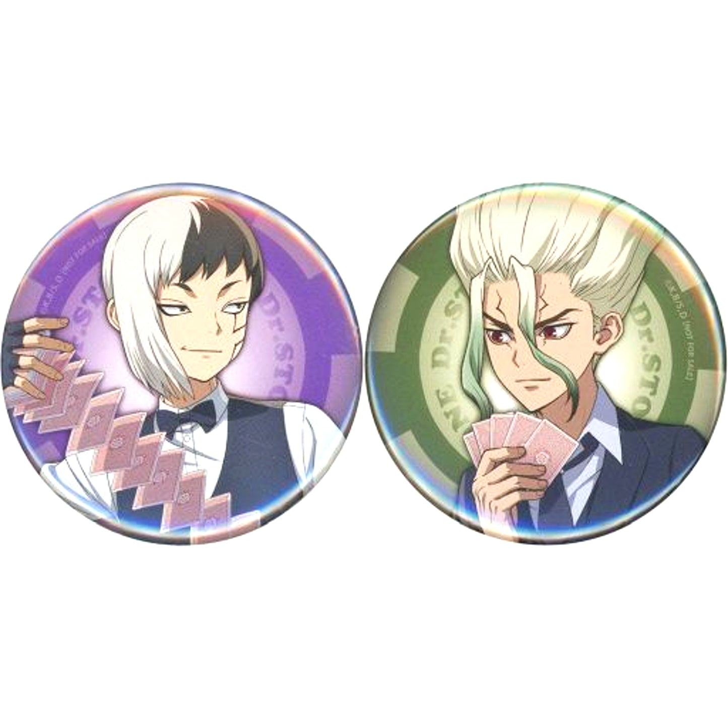Gen Asagiri Senku Ishigami Dr. STONE 2nd SEASON Button Set of 2 BD DVD Box Animate Bonus [USED]