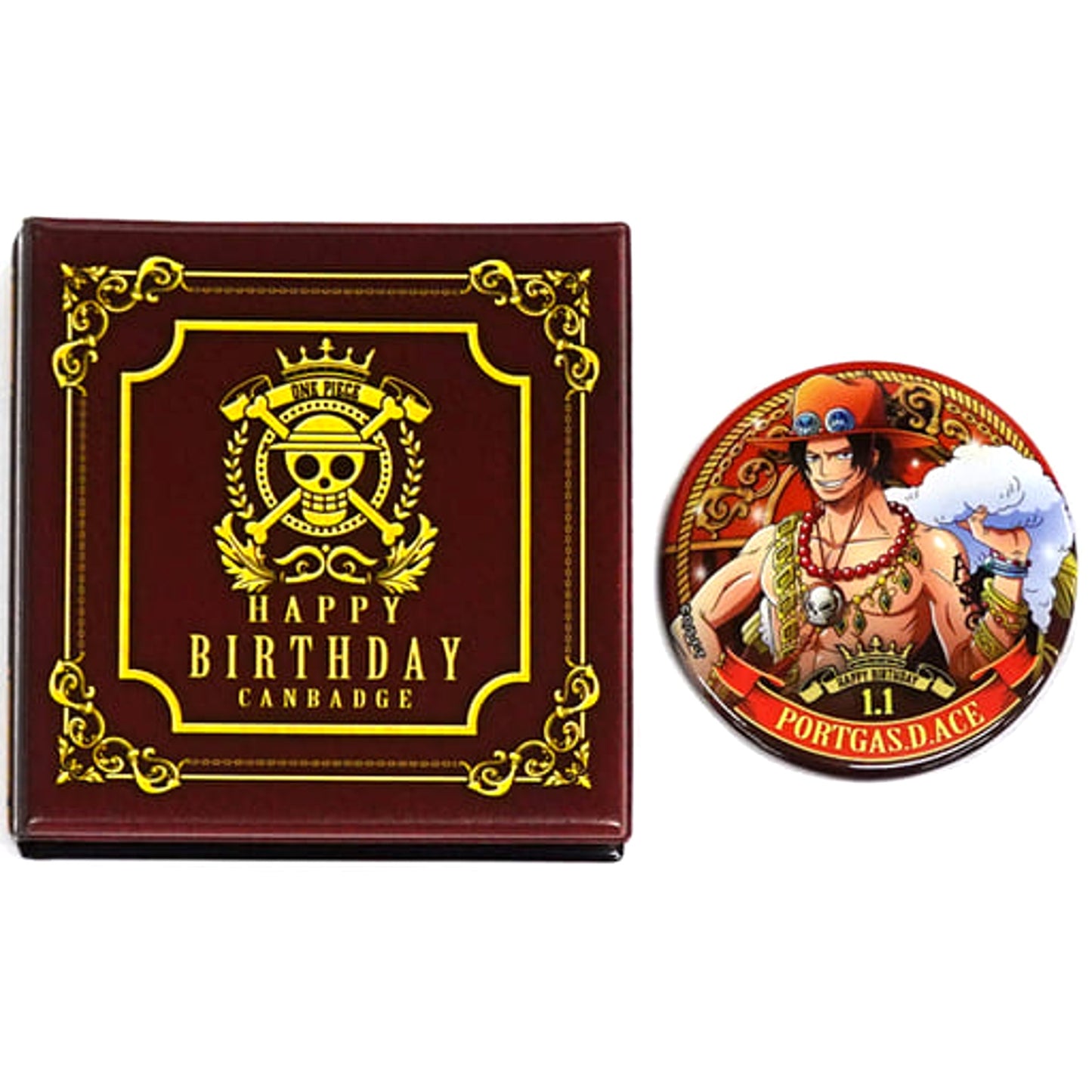 Portgas D. Ace One Piece Birthday Premium Button Straw Store Limited [USED]