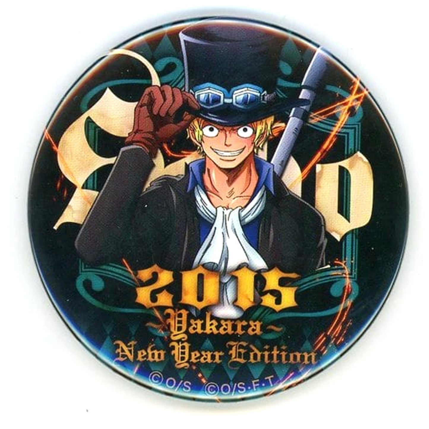 One Piece Sabo Yakara Can Badge Pirate Bag Limited Ver. Pirate Bag 2015 Bundled Items Buttons [USED]
