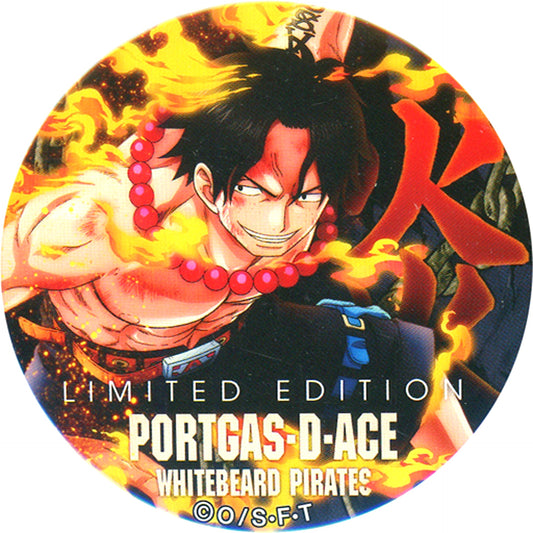 Portgas D. Ace One Piece Yakara Button Vol.6 FIRE Mugiwara Store Limited [USED]