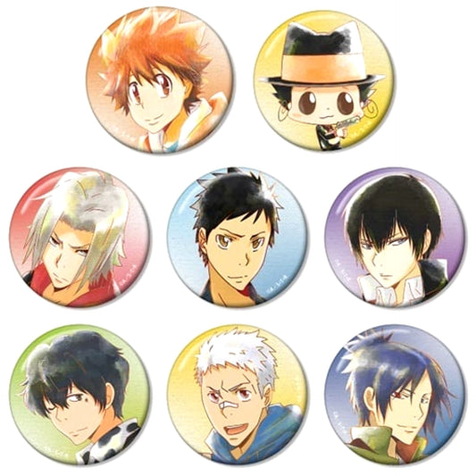 Reborn! Tsunayoshi Sawada & Others Ani-Art Aqua Label Trading Can Badge Ver.A All 8 Types Set Buttons [USED]